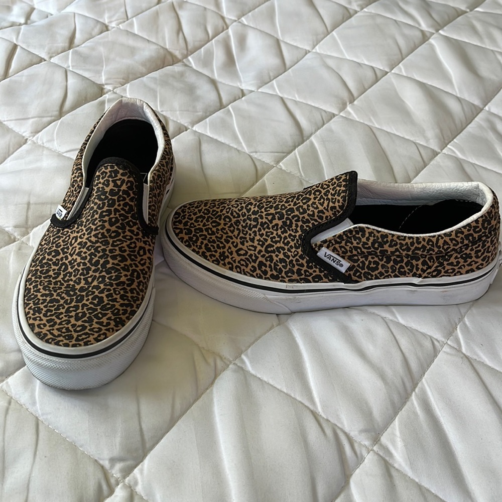 Vans Leopard Print Slip Ons